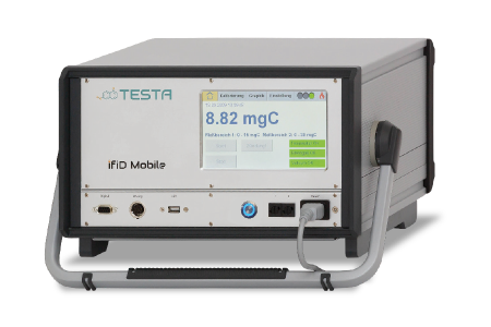 The Flame-Ionisation-Detector (FID) measures the Total Hydrocarbon concentration in industrial and laboratory environment